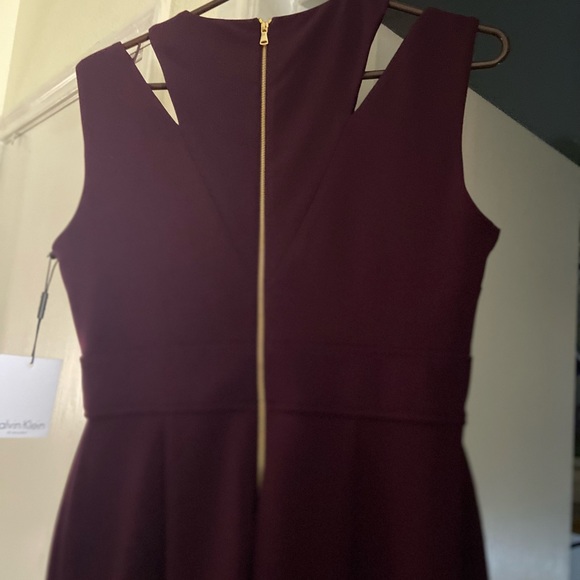 CALVIN KLEIN Deep Purple sleeveless dress Size 8 - Picture 10 of 10